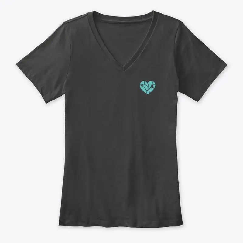 Women's Logo (Heart Only)  V-Neck Tee